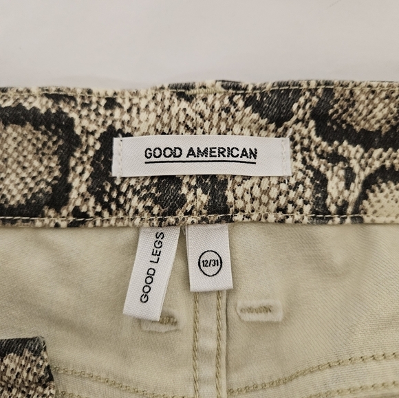 Good American Good Legs High Rise Snakeskin Jeans Sz 12 / 31 NWT - Picture 5 of 12